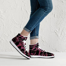 Load image into Gallery viewer, High-Top Leather Sneakers - White / Black