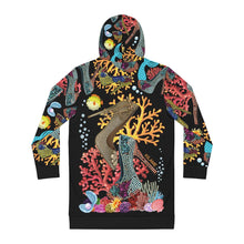 Load image into Gallery viewer, Women's Hoodie Dress Ursula 'Dark Glam Sea'