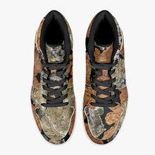 Load image into Gallery viewer, 209. High-Top Leather Sneakers - White / Black 'Nude embroidery'