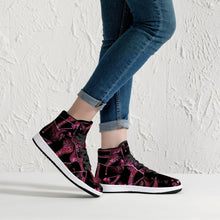Load image into Gallery viewer, High-Top Leather Sneakers - White / Black