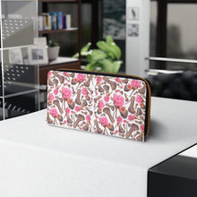 Load image into Gallery viewer, Zipper Wallet 'Rose pink flower'