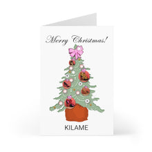 Load image into Gallery viewer, Greeting Cards (7 pcs) 'Pink Christmas'