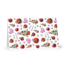 Load image into Gallery viewer, Greeting Cards (7 pcs) 'Pink Christmas'