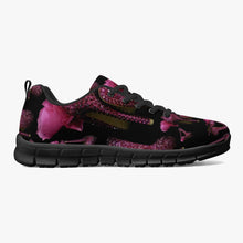 Load image into Gallery viewer, Classic Lightweight Mesh Sneakers - White/Black 'Pink crystals shoes'