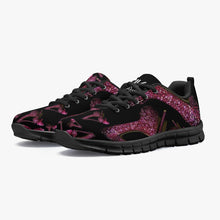 Load image into Gallery viewer, Classic Lightweight Mesh Sneakers - White/Black 'Pink crystals shoes'