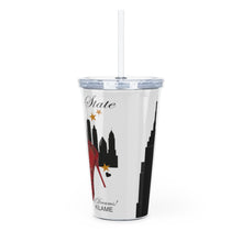 Load image into Gallery viewer, Plastic Tumbler with Straw 'Empire State of dreams'