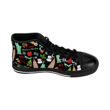 Load image into Gallery viewer, Women's High-top Sneakers east 'Christmas in New York'