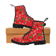 Load image into Gallery viewer, Women's Canvas Boots 'Buon Natale'