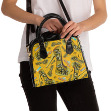Load image into Gallery viewer, Shoulder Handbag 'Yellow crystals taxi'