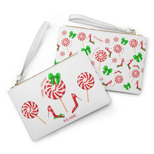 Load image into Gallery viewer, Clutch Bag Gaia Peppermint 'Happy Holidays'