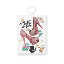 Load image into Gallery viewer, Saffiano Leather Card Holder 'Tea Party'