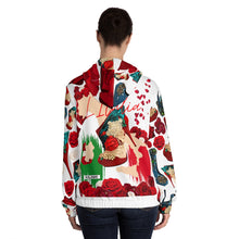 Load image into Gallery viewer, Women’s Full-Zip Hoodie 'Fiori tricolore'
