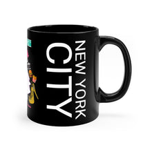 Load image into Gallery viewer, Black mug 11oz Time Square 'Pop Princess'