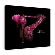 Load image into Gallery viewer, Canvas Gallery Wraps 'Pink crystals shoes'