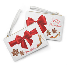 Load image into Gallery viewer, Clutch Bag Tain 'Feliz Navidad'