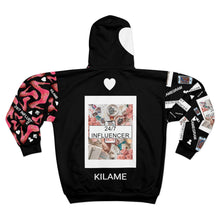 Load image into Gallery viewer, Zip Hoodie Follow '24/7 Influencer'