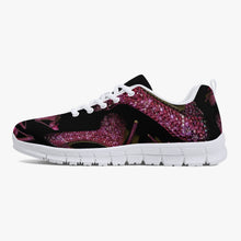 Load image into Gallery viewer, Classic Lightweight Mesh Sneakers - White/Black 'Pink crystals shoes'