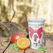 Load image into Gallery viewer, Plastic Tumbler with Straw 'Fashion Week'