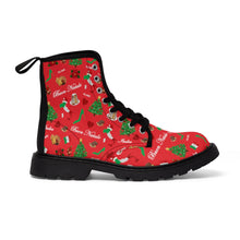 Load image into Gallery viewer, Women's Canvas Boots 'Buon Natale'