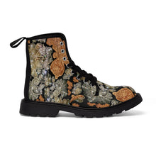 Load image into Gallery viewer, Women's Canvas Boots 'Nude Embroidery'