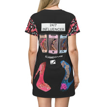 Load image into Gallery viewer, Tone T-Shirt Dress '24/7 Influencer'