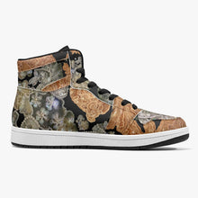 Load image into Gallery viewer, 209. High-Top Leather Sneakers - White / Black 'Nude embroidery'