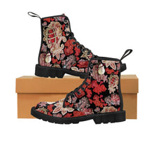 Load image into Gallery viewer, Women's Canvas Boots 'Holidays Couture'