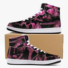 Load image into Gallery viewer, High-Top Leather Sneakers - White / Black