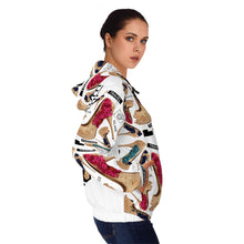 Load image into Gallery viewer, Women’s Full-Zip Hoodie Lodaz 'Travel Blogger Girl'