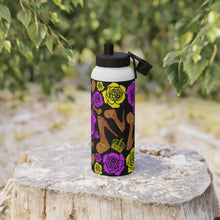 Load image into Gallery viewer, Stainless Steel Water Bottle, Sports Lid 'Purple Gold'