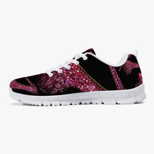 Load image into Gallery viewer, Classic Lightweight Mesh Sneakers - White/Black 'Pink crystals shoes'