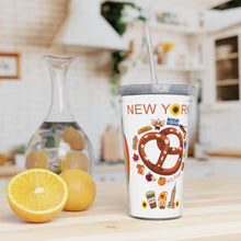 Load image into Gallery viewer, Plastic Tumbler with Straw 'Pretzel'