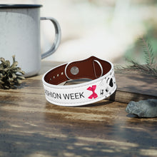 Load image into Gallery viewer, Faux Leather Wristband 'Fashion Week'