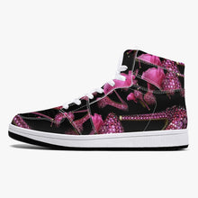 Load image into Gallery viewer, High-Top Leather Sneakers - White / Black