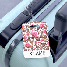 Load image into Gallery viewer, Bag Tag 'Rose pink flower'
