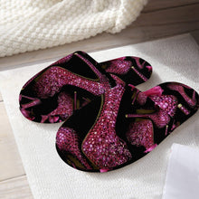 Load image into Gallery viewer, Classic Cotton Slippers 'Pink crystals shoes'