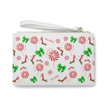 Load image into Gallery viewer, Clutch Bag Gaia Peppermint 'Happy Holidays'