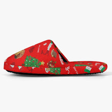 Load image into Gallery viewer, Unisex Classic Cotton Slippers 'Buon Natale'