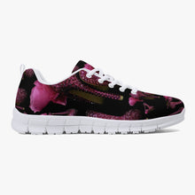 Load image into Gallery viewer, Classic Lightweight Mesh Sneakers - White/Black 'Pink crystals shoes'