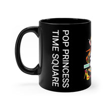 Load image into Gallery viewer, Black mug 11oz Time Square 'Pop Princess'