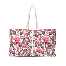 Load image into Gallery viewer, Weekender Bag Tes 'Rose pink flower'