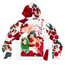 Load image into Gallery viewer, Women’s Full-Zip Hoodie 'Fiori tricolore'
