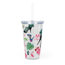 Load image into Gallery viewer, Plastic Tumbler with Straw 'Miami Style'
