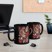 Load image into Gallery viewer, 11oz Black Mug 'Holidays Couture'