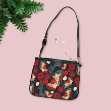 Load image into Gallery viewer, Small Shoulder Bag 'Fiori rosso nero'