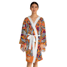Load image into Gallery viewer, Long Sleeve Kimono Robe 'Neon Island'