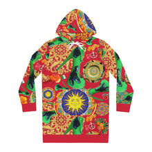 Load image into Gallery viewer, Women's Hoodie Dress 'Amore rosso'