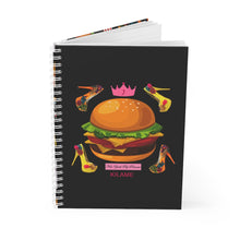 Load image into Gallery viewer, Spiral Notebook Hamburger 'Pop Princess'
