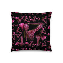 Load image into Gallery viewer, Pillow 'Pink crystals shoes'