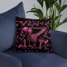 Load image into Gallery viewer, Pillow 'Pink crystals shoes'